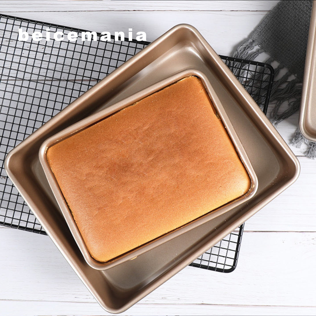 beicemania® Non-stick baking tray for oven for cookies Baking sheet deep baking tray