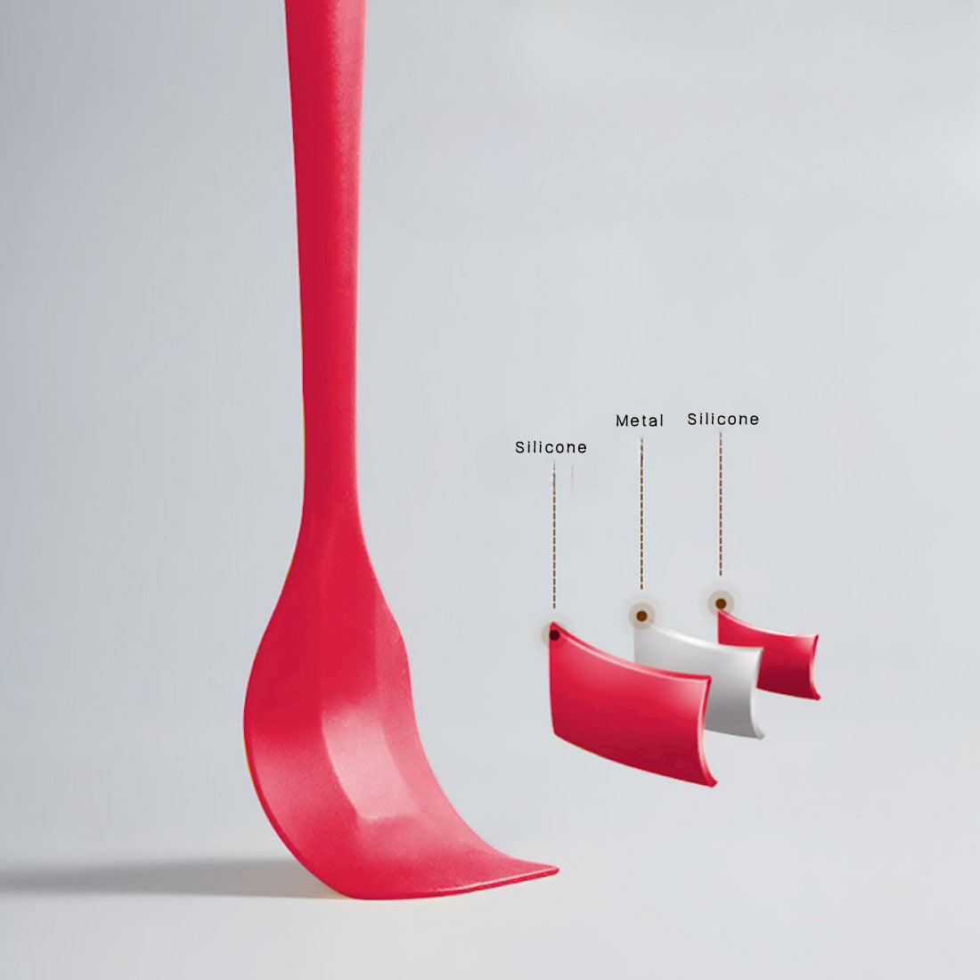 beicemania® Silicone Spatulas Non-stick Rubber Spatulas 21cm