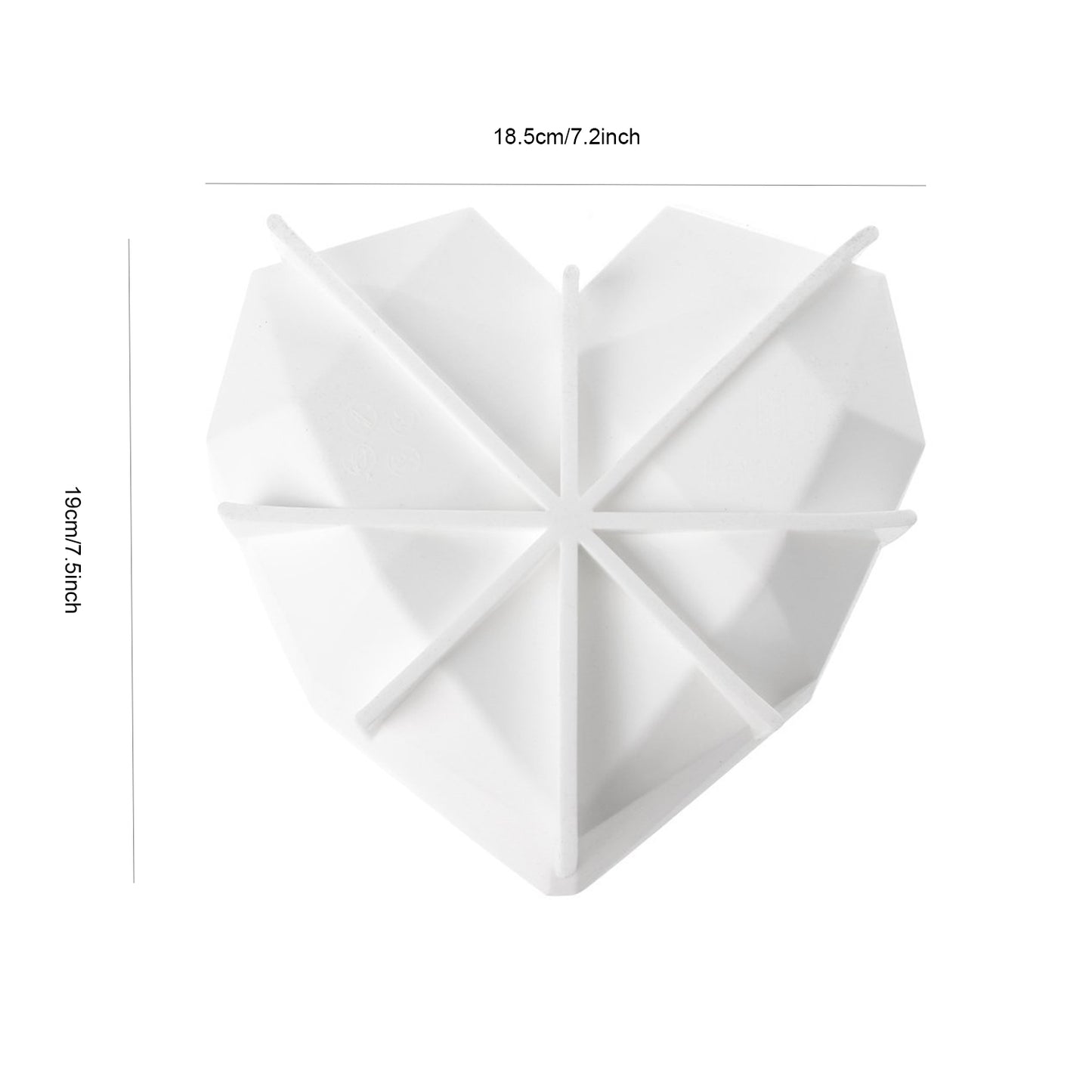 beicemania® Large Cake tin Heart Shaped Cake tin 3D Cake tins Mousse Cake molds Silicone White Diamond Heart Cake tin