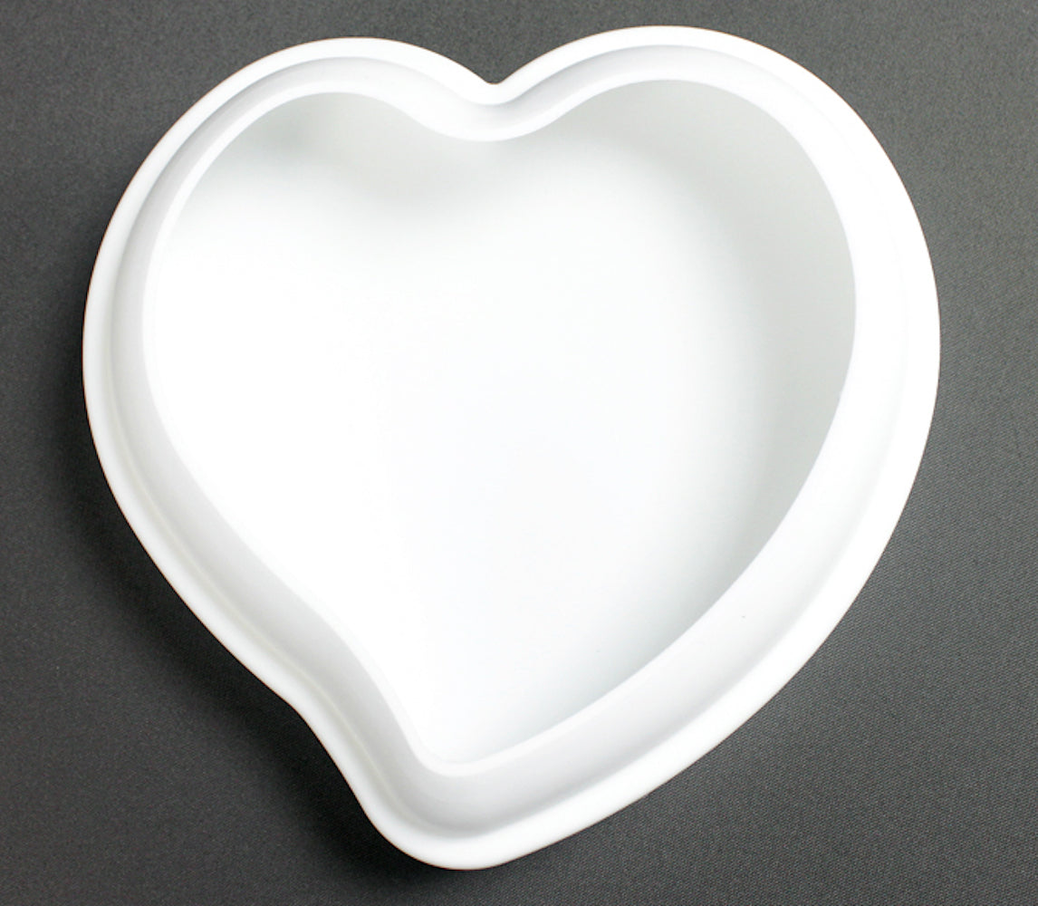 beicemania® Large Cake tin Heart Shaped Cake tin 3D Cake tins Mousse Cake molds Silicone White Peach Heart Cake tin