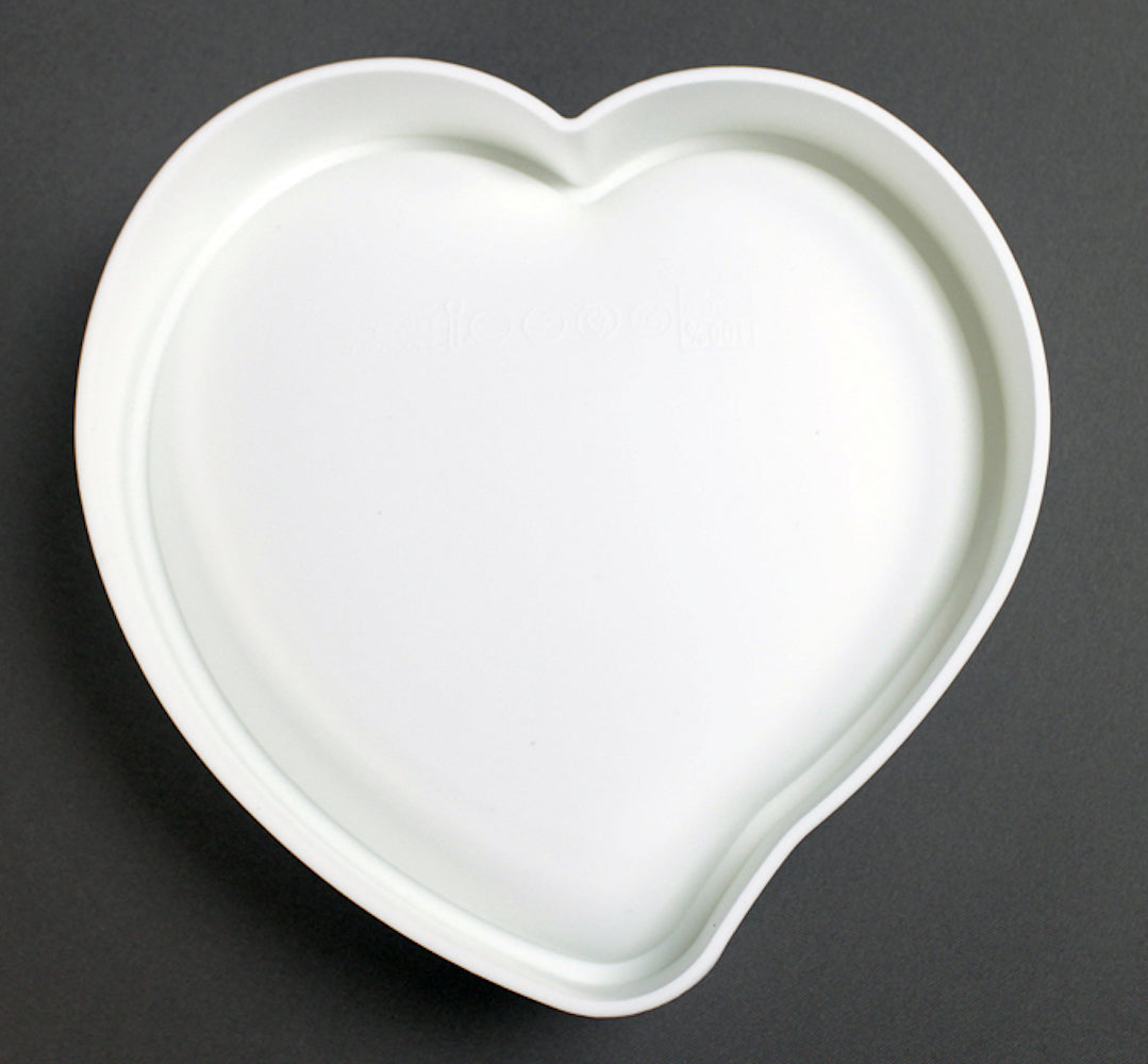 beicemania® Large Cake tin Heart Shaped Cake tin 3D Cake tins Mousse Cake molds Silicone White Peach Heart Cake tin