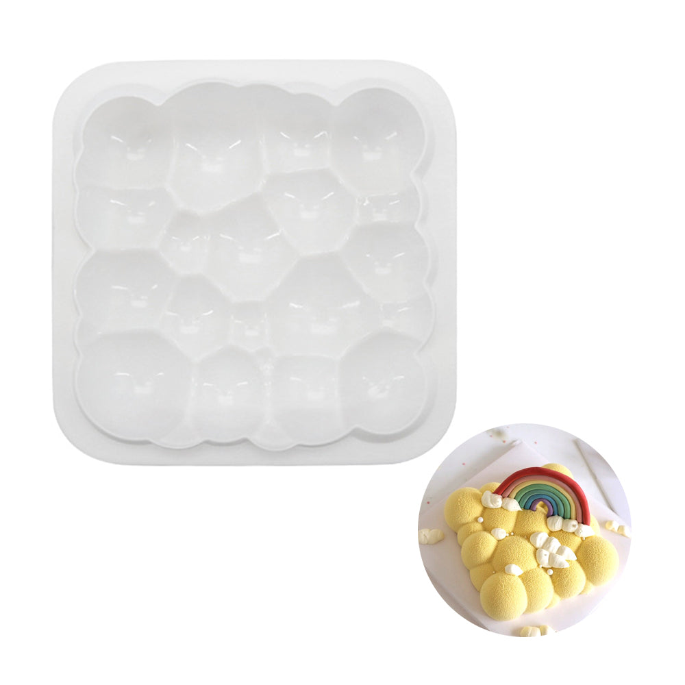 beicemania® Large Cake tin 8inch Square Cake tin 3D Cake tins Mousse Cake molds Silicone White Cloud