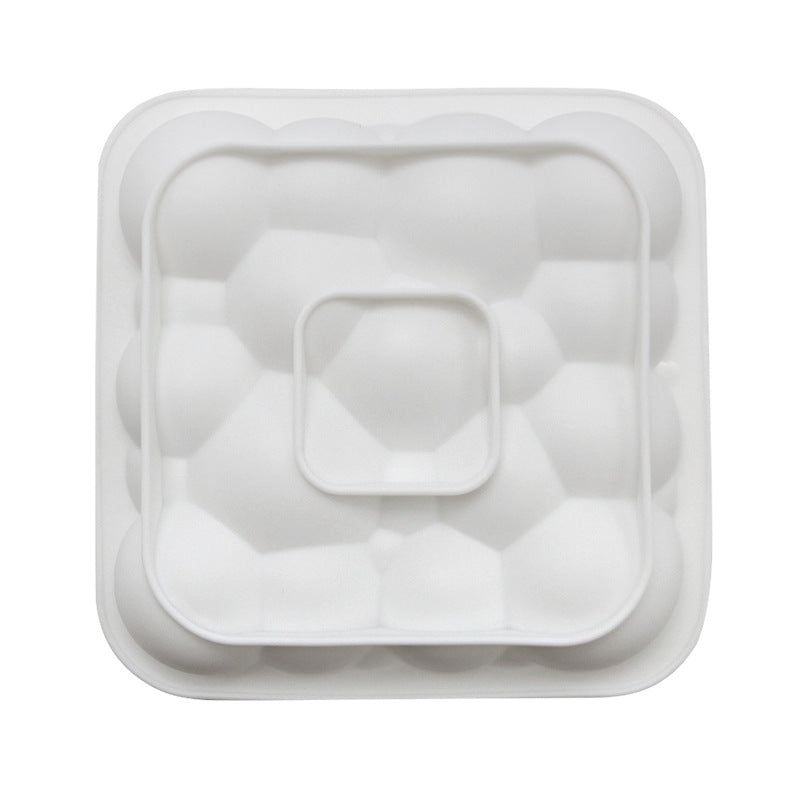 beicemania® Large Cake tin 8inch Square Cake tin 3D Cake tins Mousse Cake molds Silicone White Cloud