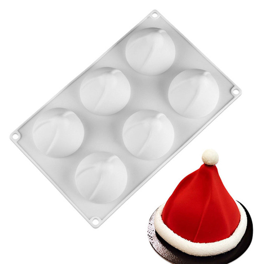 beicemania® Medium Cake tins Chriatmas Hat Cake tin 3D Cake tins Mousse Cake molds Silicone White Hats Cake tin Xmas
