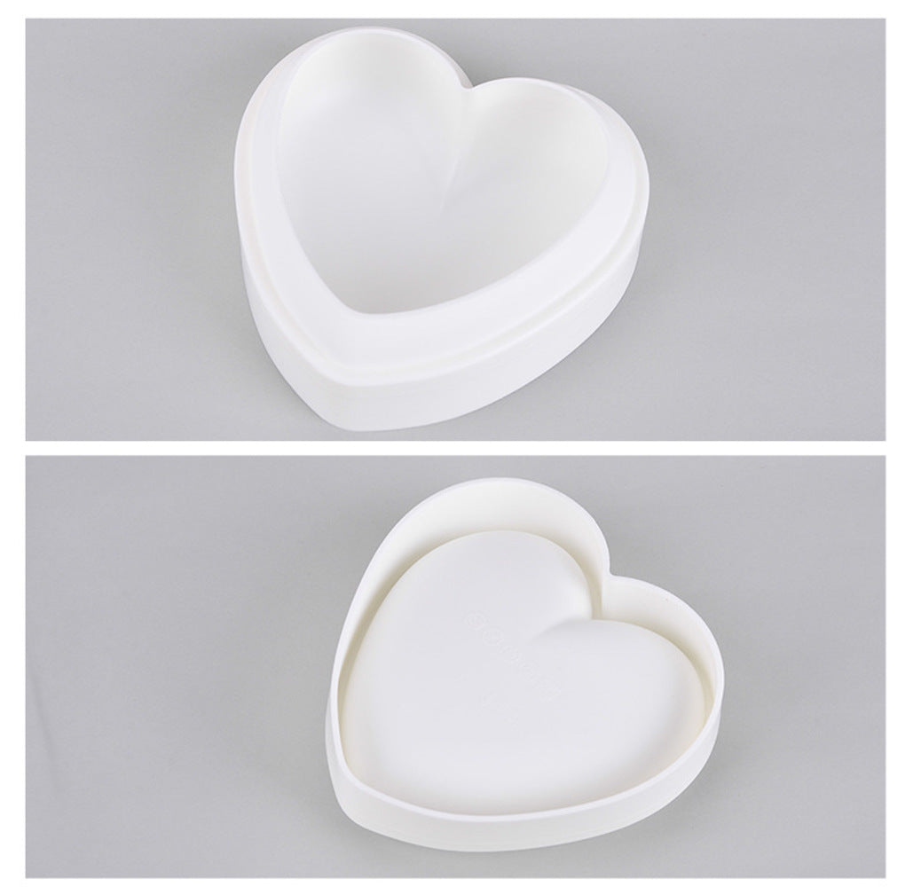 beicemania® Medium Cake tins Heart Shaped Cake tin 3D Cake tins Mousse Cake molds Silicone White Heart Cake tin