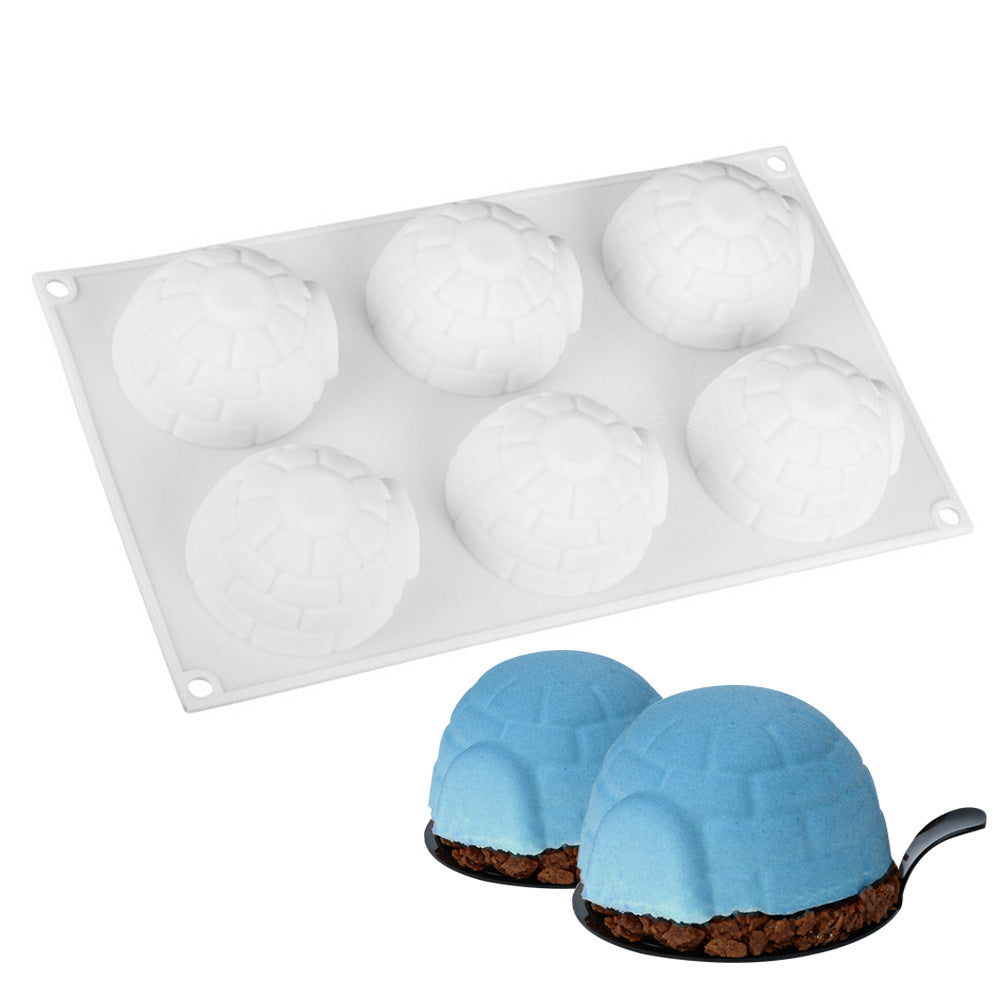 beicemania® Medium Cake tins Round Cake tin 3D Cake tins Mousse Cake molds Silicone White Half Ball Cake tin Eskimo Igloo