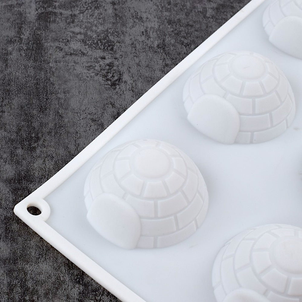 beicemania® Medium Cake tins Round Cake tin 3D Cake tins Mousse Cake molds Silicone White Half Ball Cake tin Eskimo Igloo