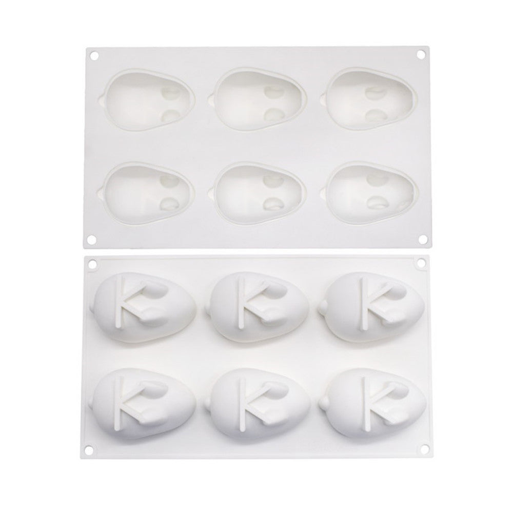 beicemania® Medium Cake tins Rabbit Cake tin 3D Cake tins Mousse Cake molds Silicone White Pets Cake tin Bunny