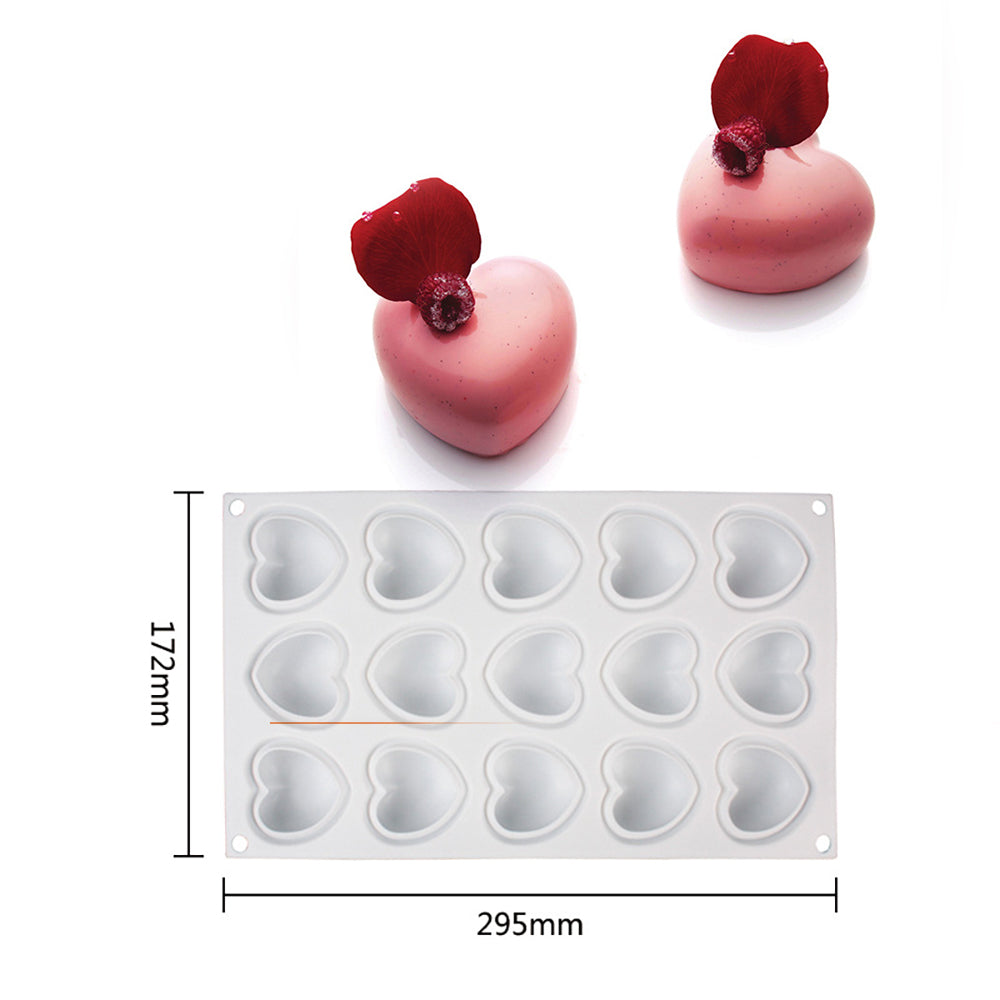 beicemania® Mini Cake tins Heart Cake tin 3D Cake tins Mousse Cake molds Silicone White Chocolate mold Heart Shaped