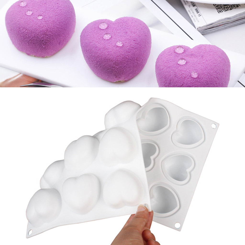 beicemania® Mini Cake tins Heart Cake tin 3D Cake tins Mousse Cake molds Silicone White Chocolate mold Heart Shaped