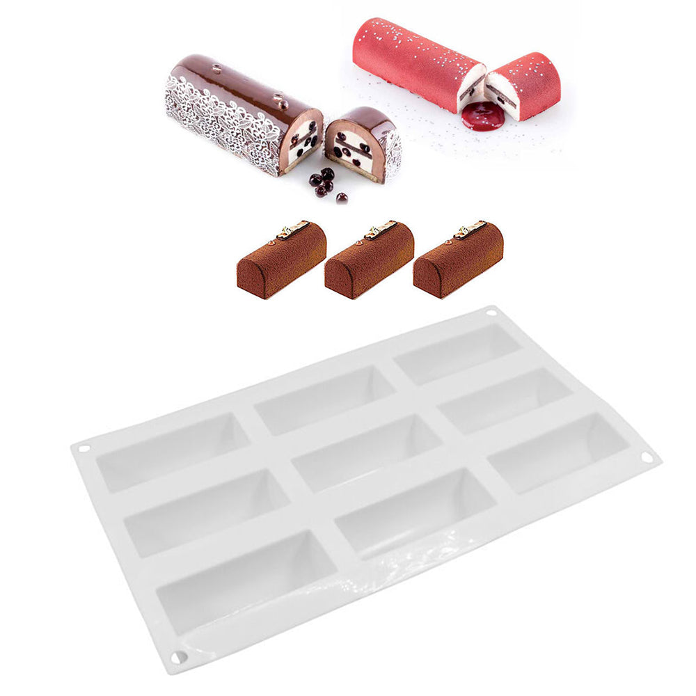 beicemania® Mini Cake tins Rectangle Cake tin 3D Cake tins Mousse Cake molds Silicone White Chocolate mold