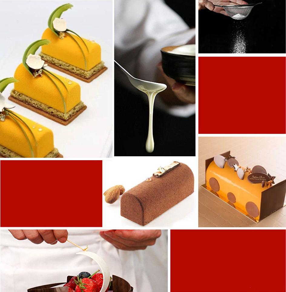 beicemania® Mini Cake tins Rectangle Cake tin 3D Cake tins Mousse Cake molds Silicone White Chocolate mold