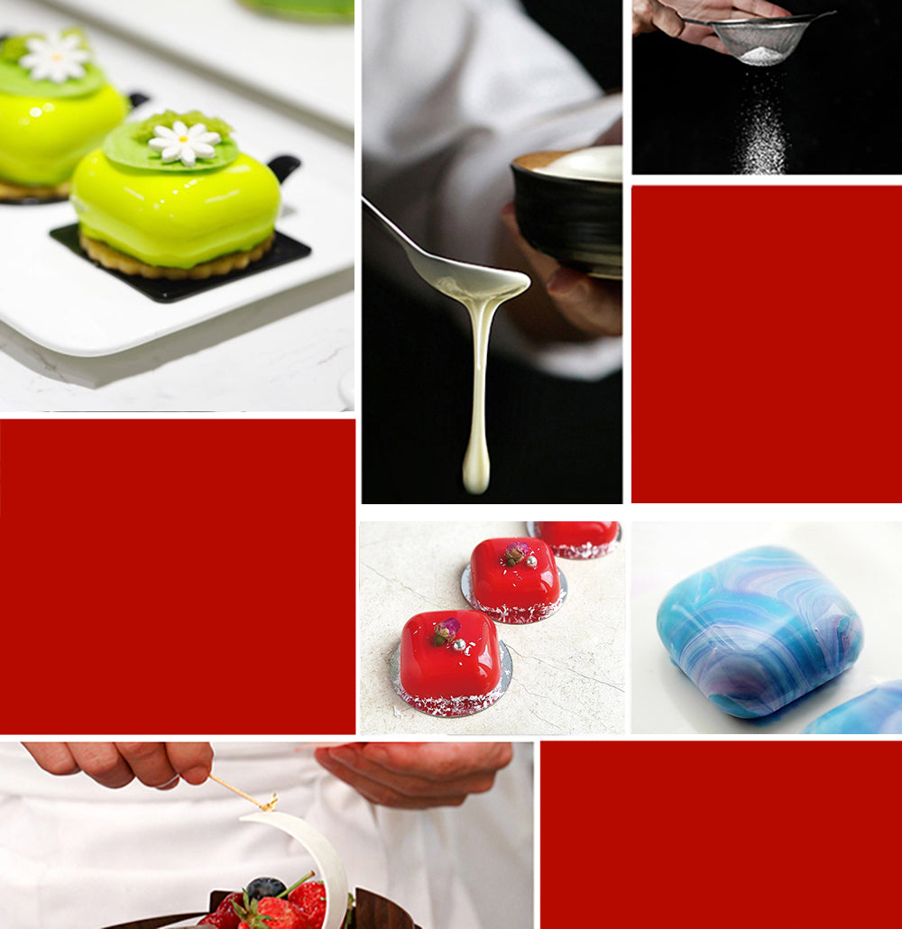 beicemania® Mini Cake tins Square Cake tin 3D Cake tins Mousse Cake molds Silicone White Chocolate mold