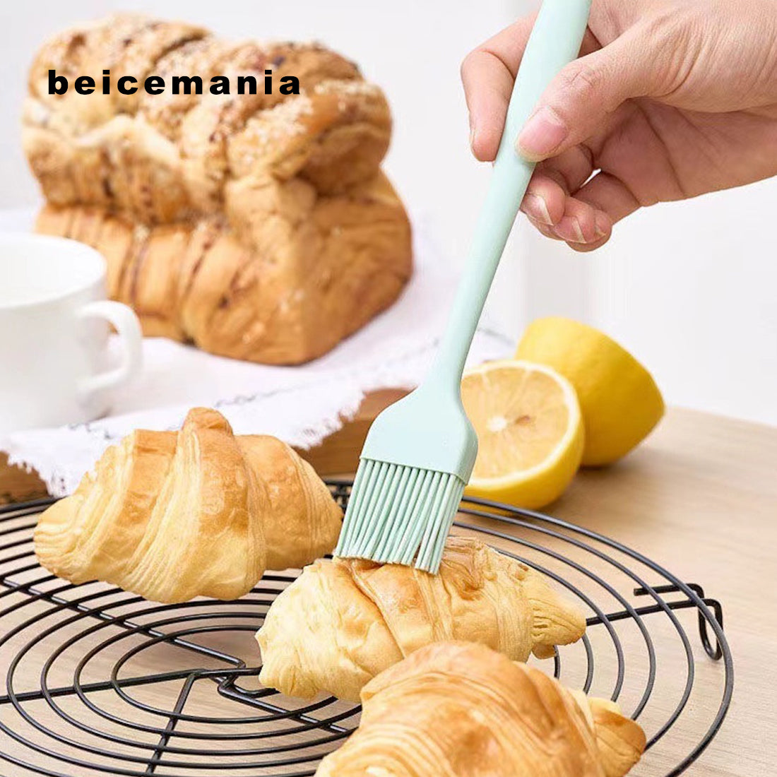 beicemania® シリコンペストリーしつけブラシ ベーキングブラシ 21cm