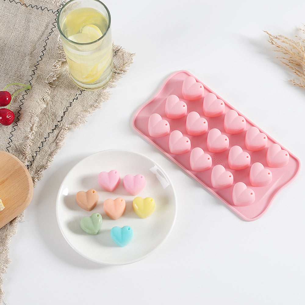 beicemania® Silicone ice Cube Tray 2-Piece Set Chocolate Mold Heart