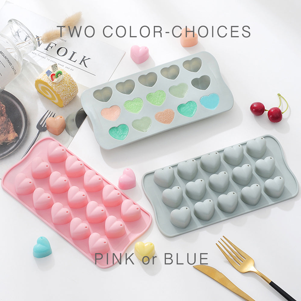 beicemania® Silicone ice Cube Tray 2-Piece Set Chocolate Mold Heart