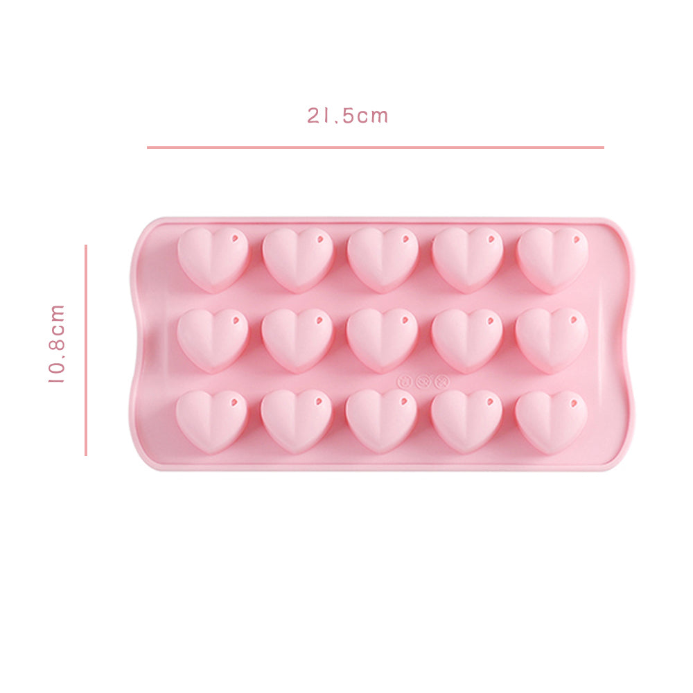 beicemania® Silicone ice Cube Tray 2-Piece Set Chocolate Mold Heart