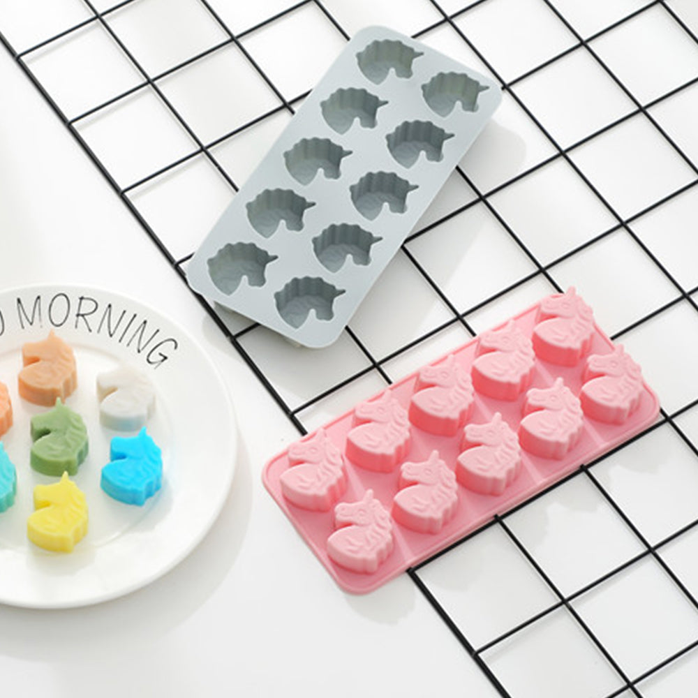beicemania® Silicone ice Cube Tray 2-Piece Set 10 cubes Chocolate mold Unicorn