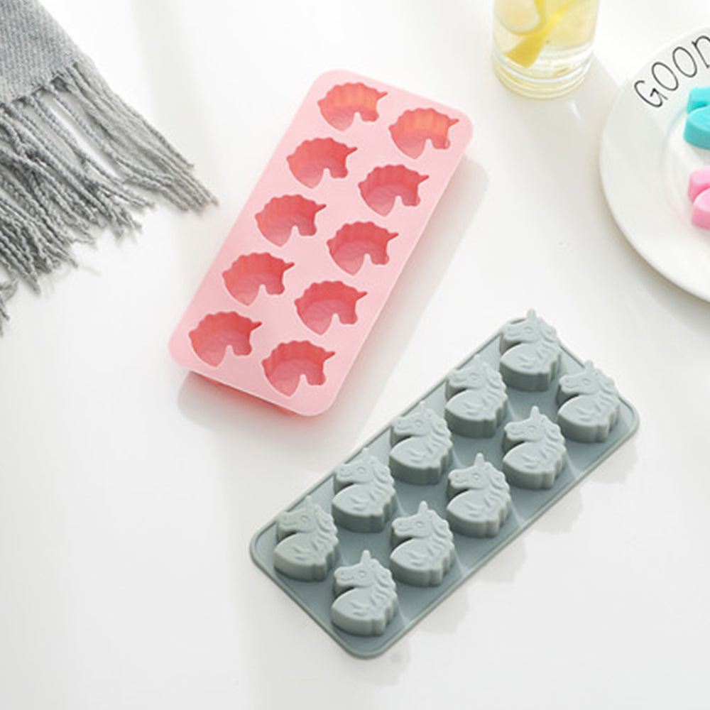 beicemania® Silicone ice Cube Tray 2-Piece Set 10 cubes Chocolate mold Unicorn
