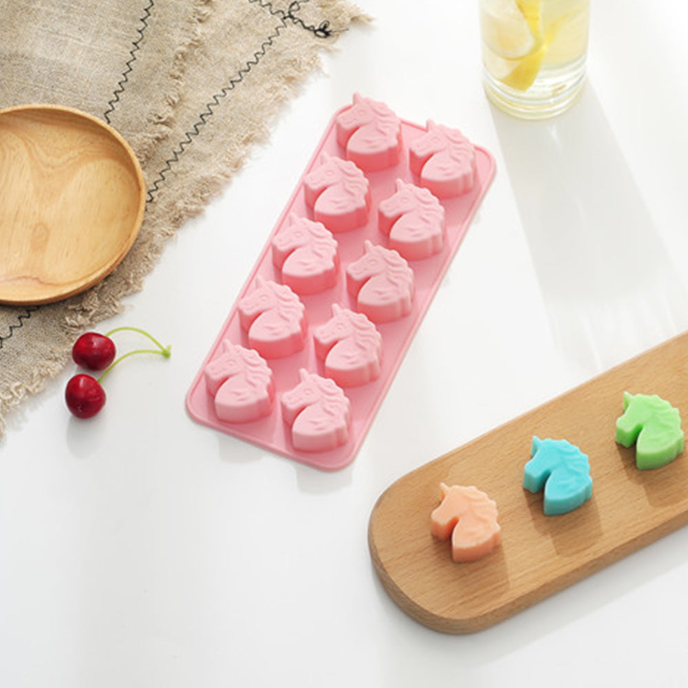 beicemania® Silicone ice Cube Tray 2-Piece Set 10 cubes Chocolate mold Unicorn
