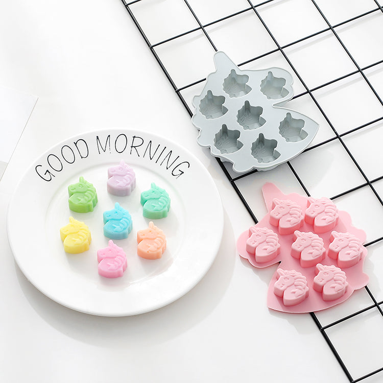 beicemania® Silicone ice Cube Tray 4-Piece Set Chocolate mold Unicorn