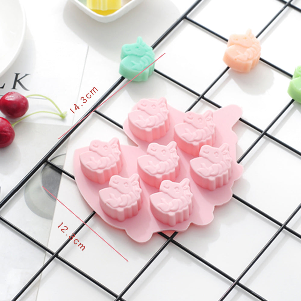 beicemania® Silicone ice Cube Tray 4-Piece Set Chocolate mold Unicorn