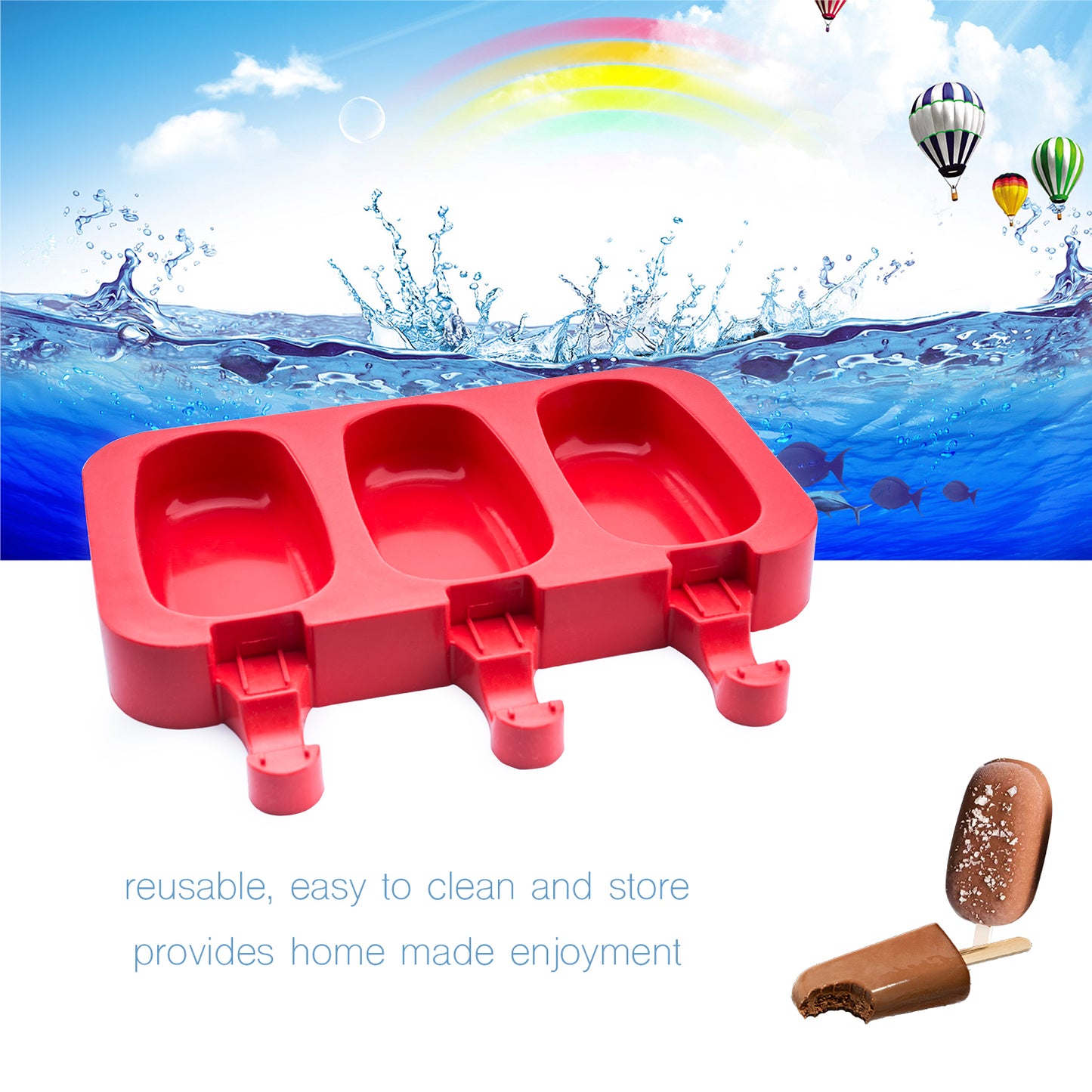 beicemania® Ovale Silikon-Eisform 