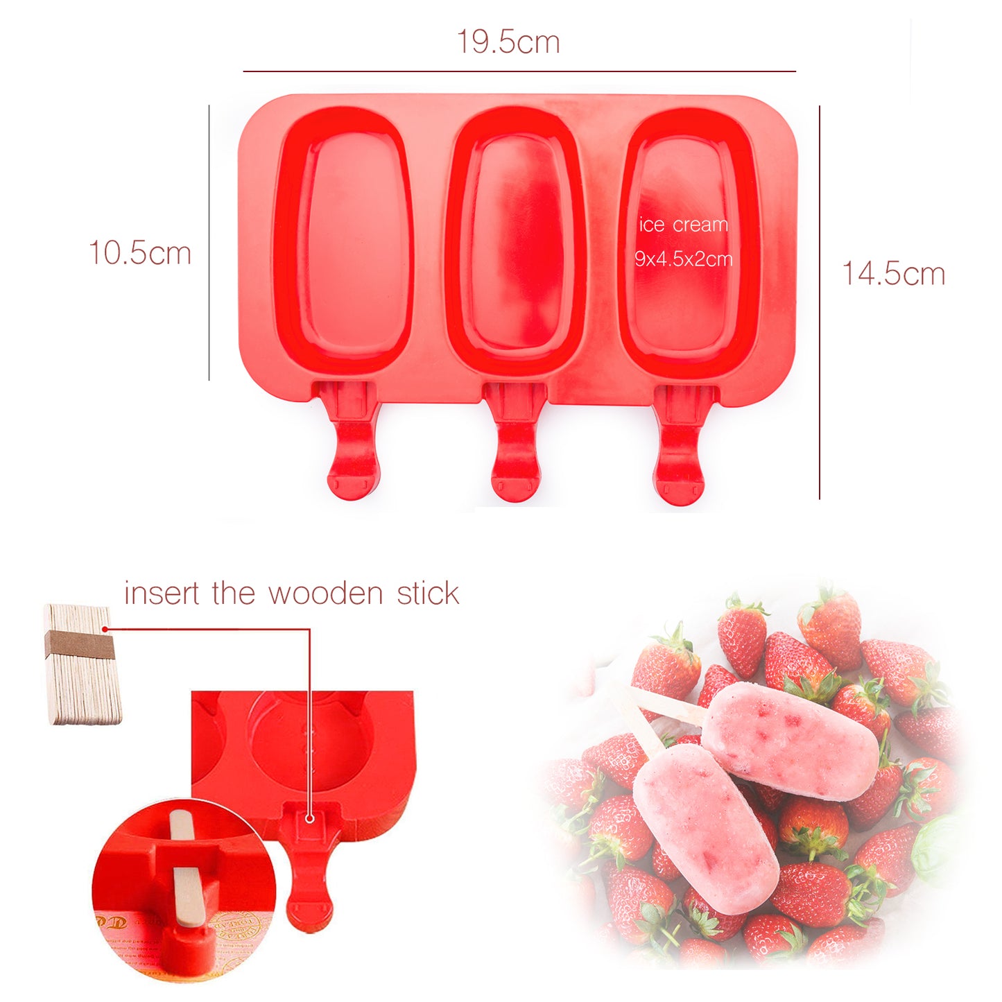 beicemania® Ovale Silikon-Eisform 