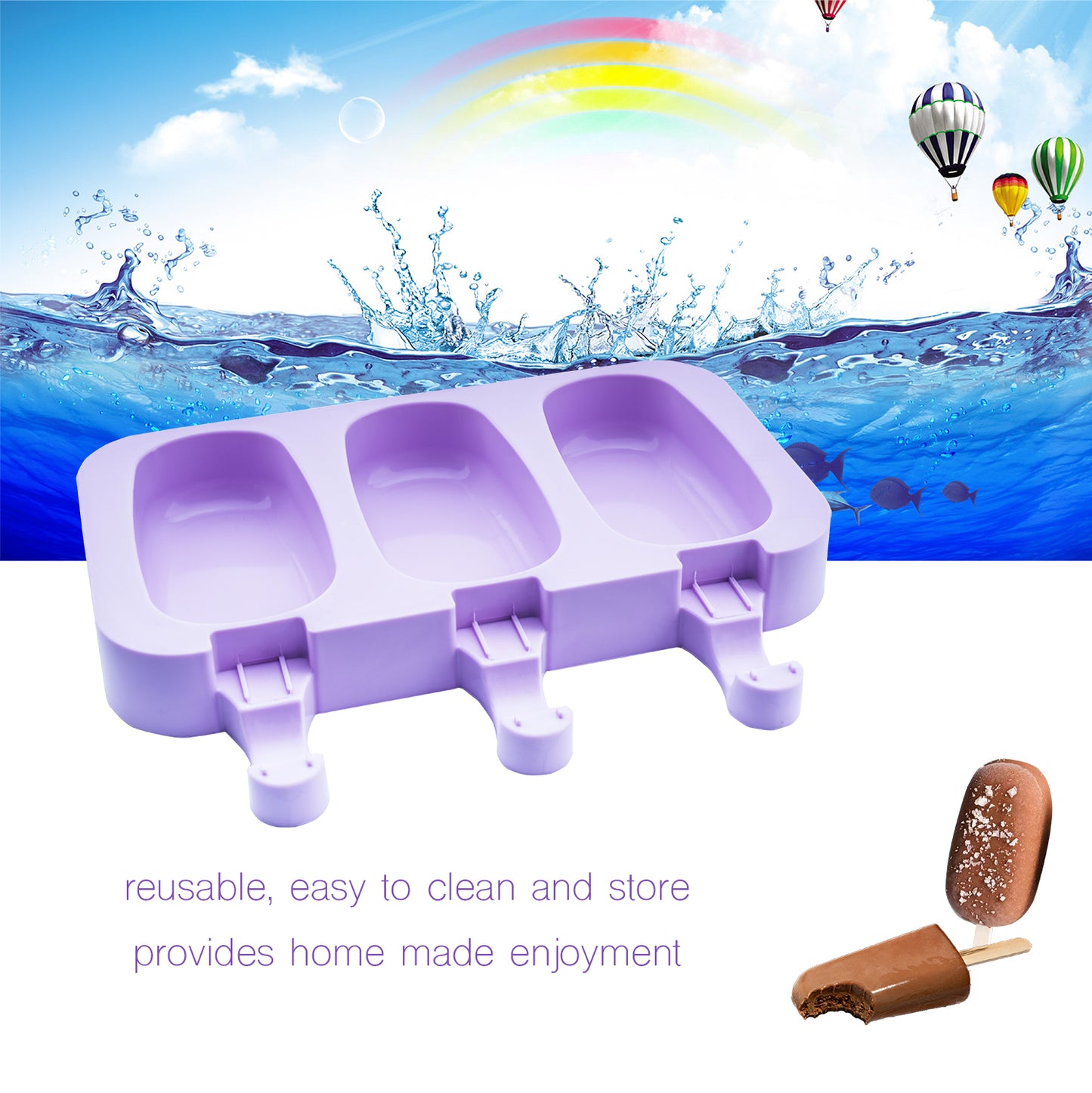 beicemania® Ovale Silikon-Eisform 