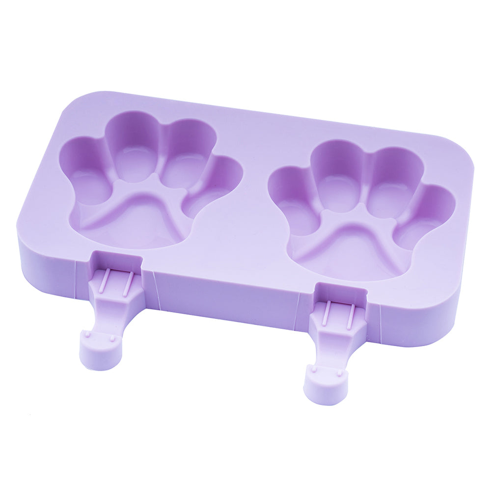 beicemania® アイスキャンデー型 Paw Ice Lolly Maker Paw アイスキャンデー型 シリコーン 木製アイスキャンディー棒付き