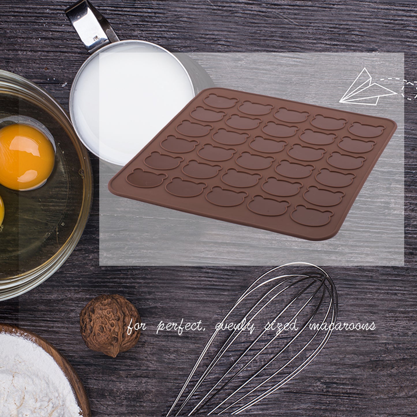 beicemania® Silicone Classic Macaron Baking Mat for Macarons Macaroons Biscuits Cookies