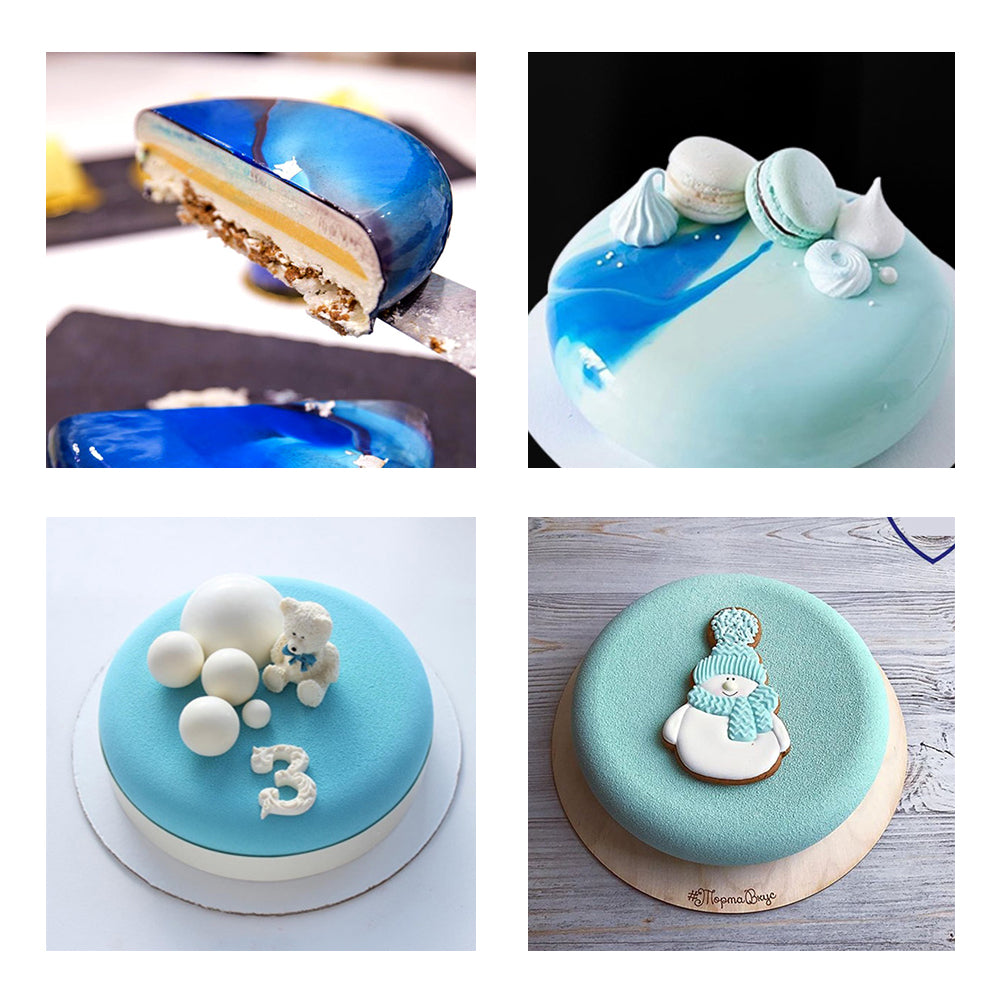 beicemania® Large Cake tin 8inch Round Cake tin 3D Cake tins Mousse Cake molds Silicone White
