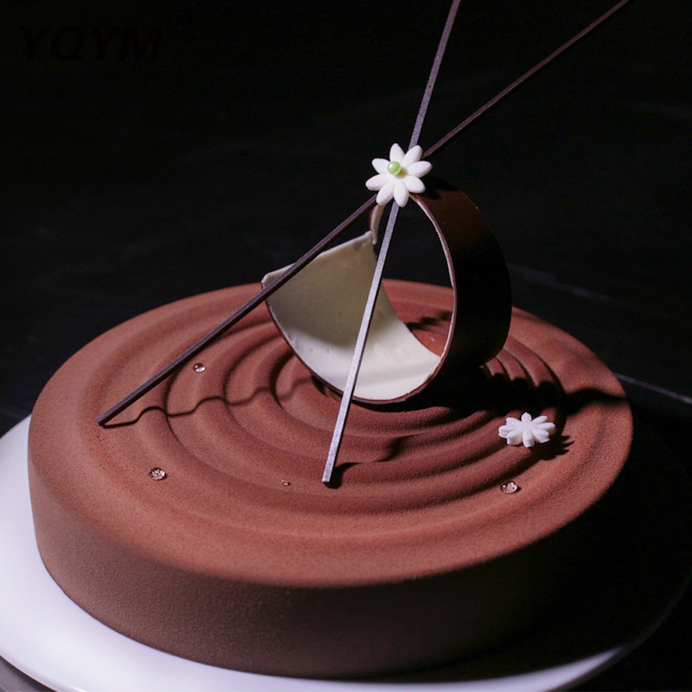 beicemania® Large Cake tin 8inch Round Cake tin 3D Cake tins Mousse Cake molds Silicone White Swirl