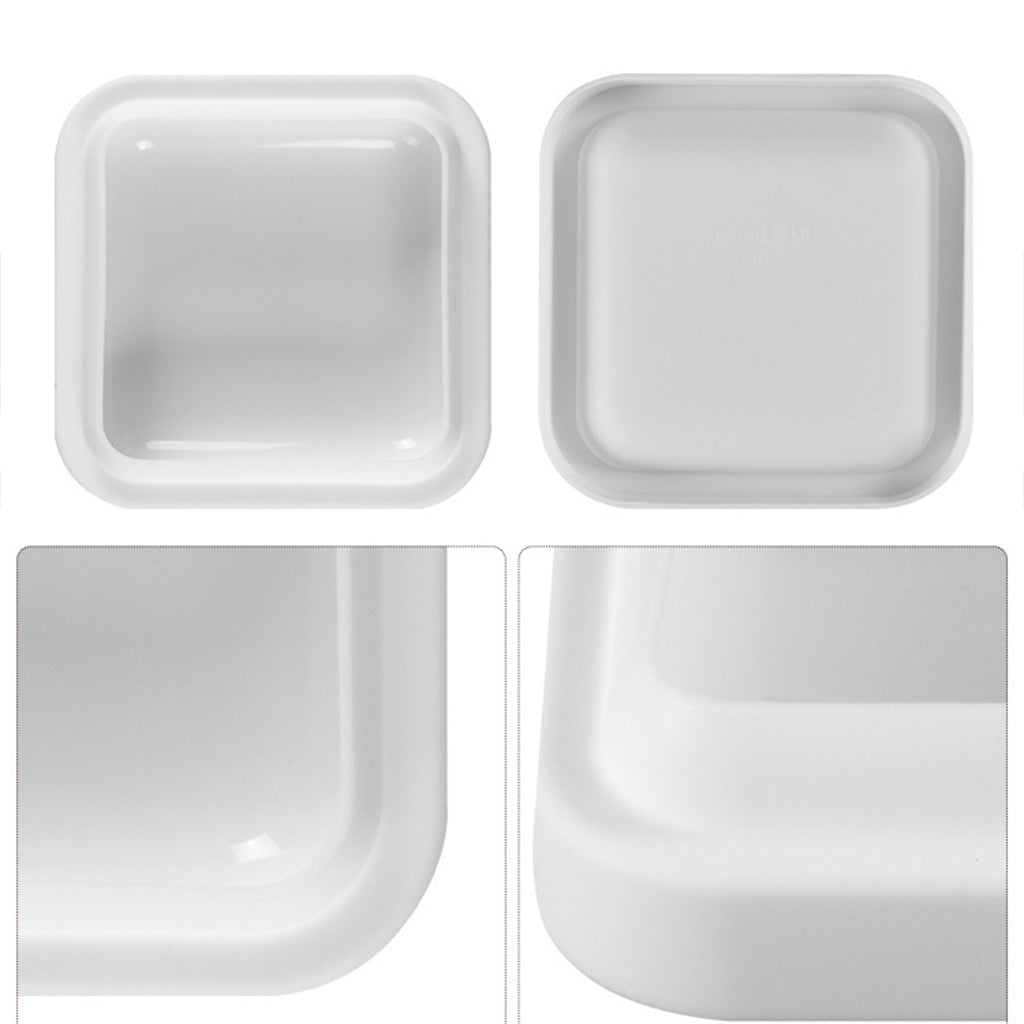 beicemania® Large Cake tin 8inch Square Cake tin 3D Cake tins Mousse Cake molds Silicone White