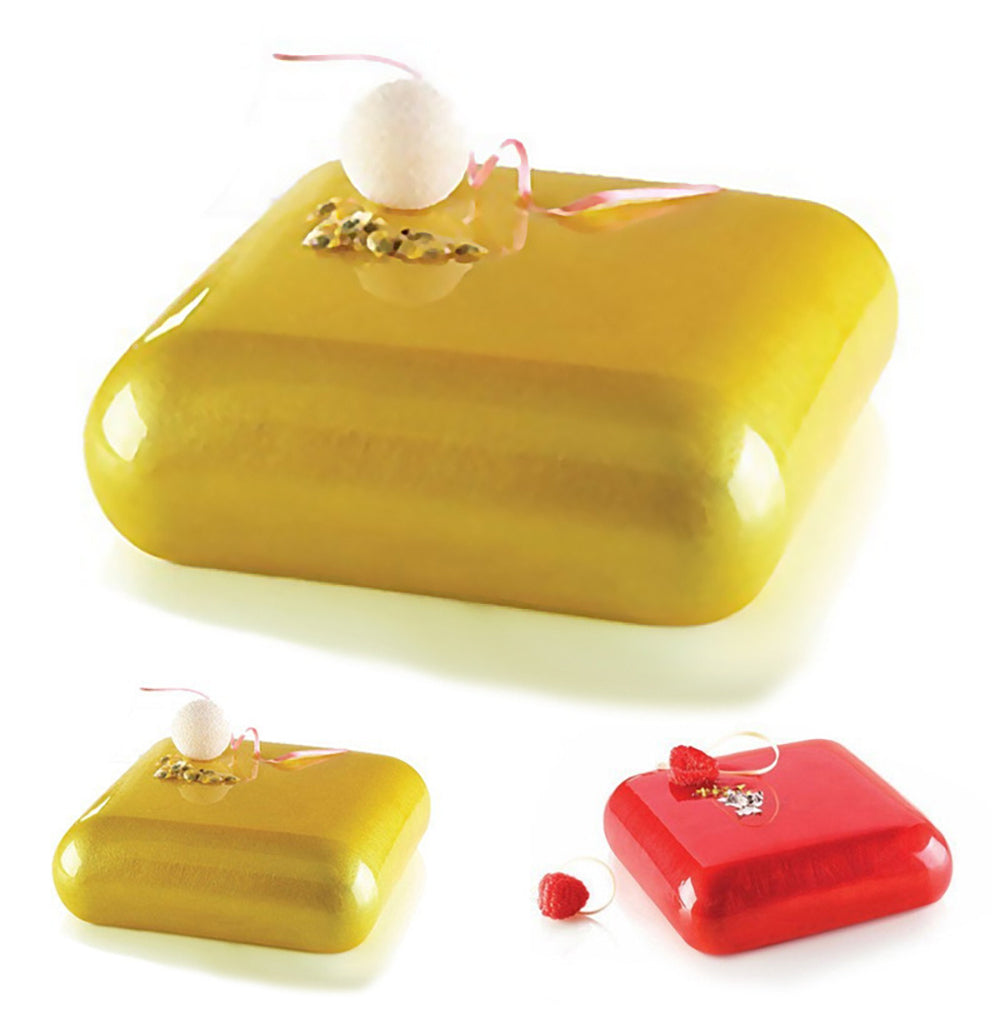 beicemania® Large Cake tin 8inch Square Cake tin 3D Cake tins Mousse Cake molds Silicone White