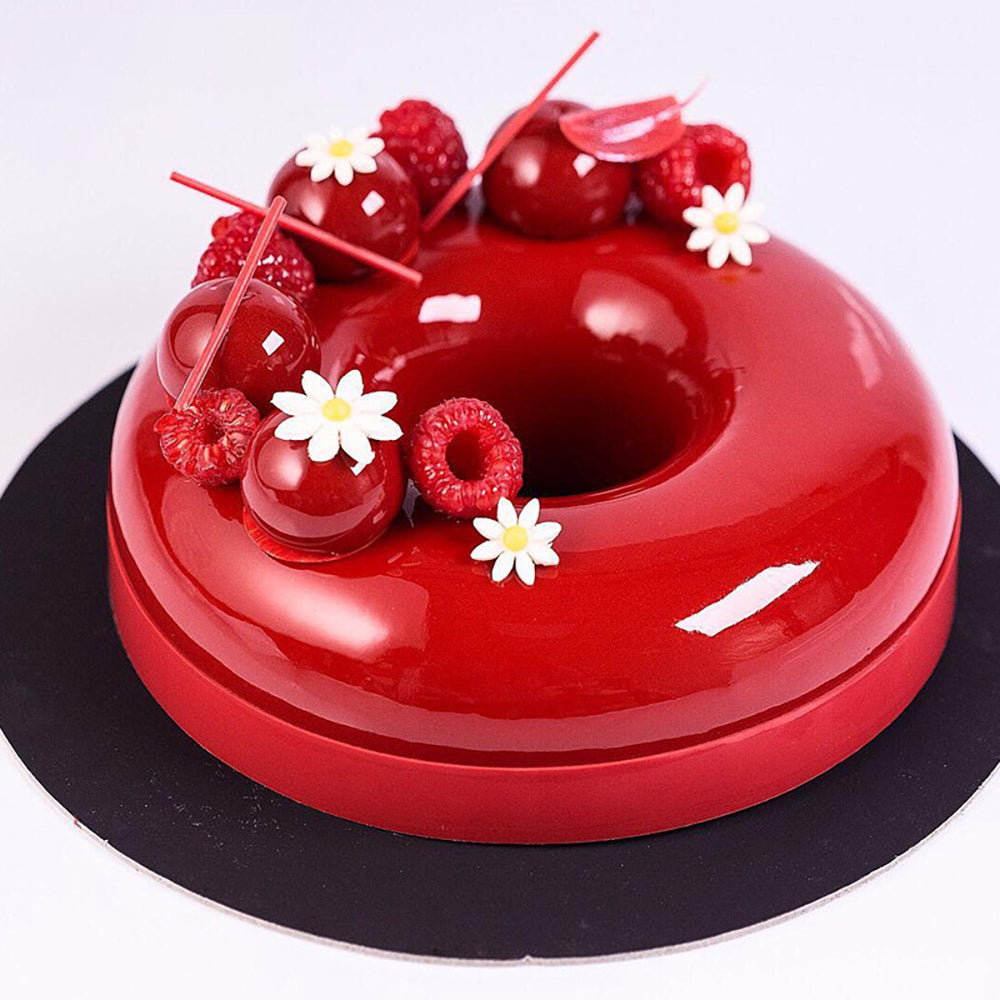 beicemania® Medium Cake tins Round Cake tin 3D Cake tins Mousse Cake molds Silicone White Ring Cake tin Donuts