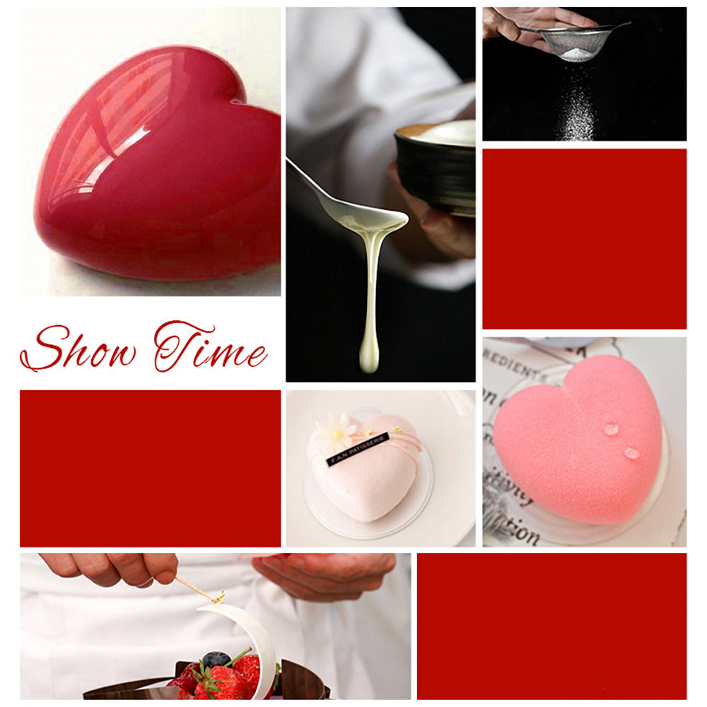 beicemania® Medium Cake tins Heart Shaped Cake tin 3D Cake tins Mousse Cake molds Silicone White Heart Cake tin