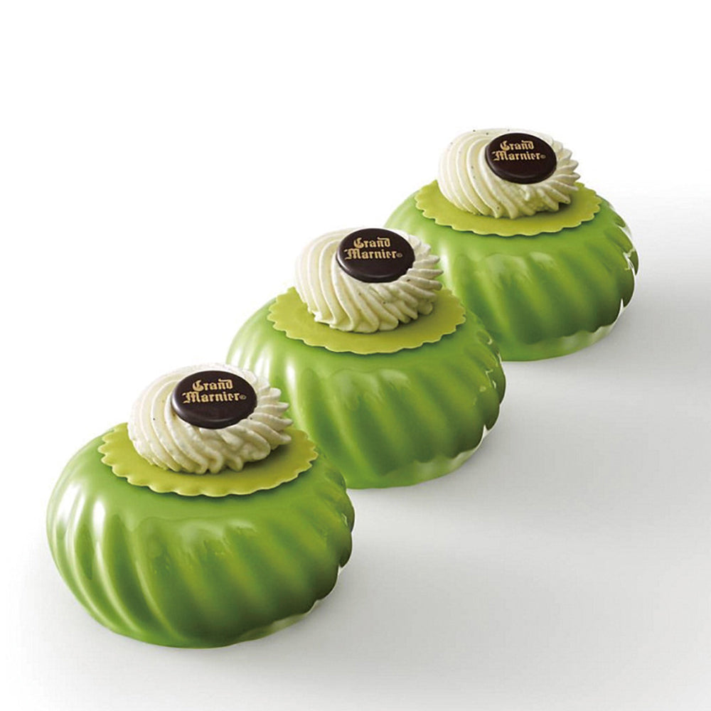 beicemania® Medium Cake tins Round Cake tin 3D Cake tins Mousse Cake molds Silicone White Half Ball Cake tin Pumpkin