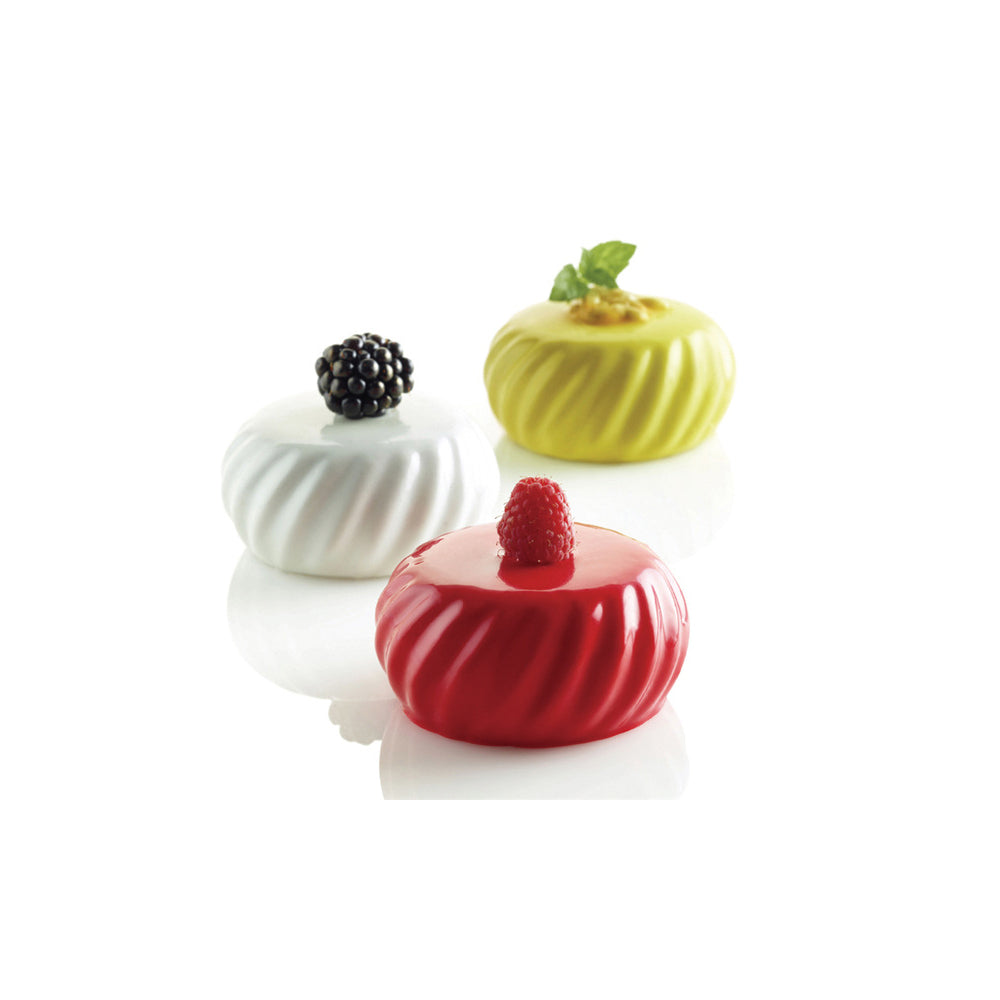 beicemania® Medium Cake tins Round Cake tin 3D Cake tins Mousse Cake molds Silicone White Half Ball Cake tin Pumpkin