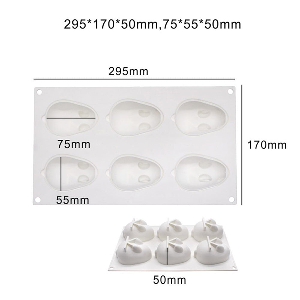 beicemania® Medium Cake tins Rabbit Cake tin 3D Cake tins Mousse Cake molds Silicone White Pets Cake tin Bunny