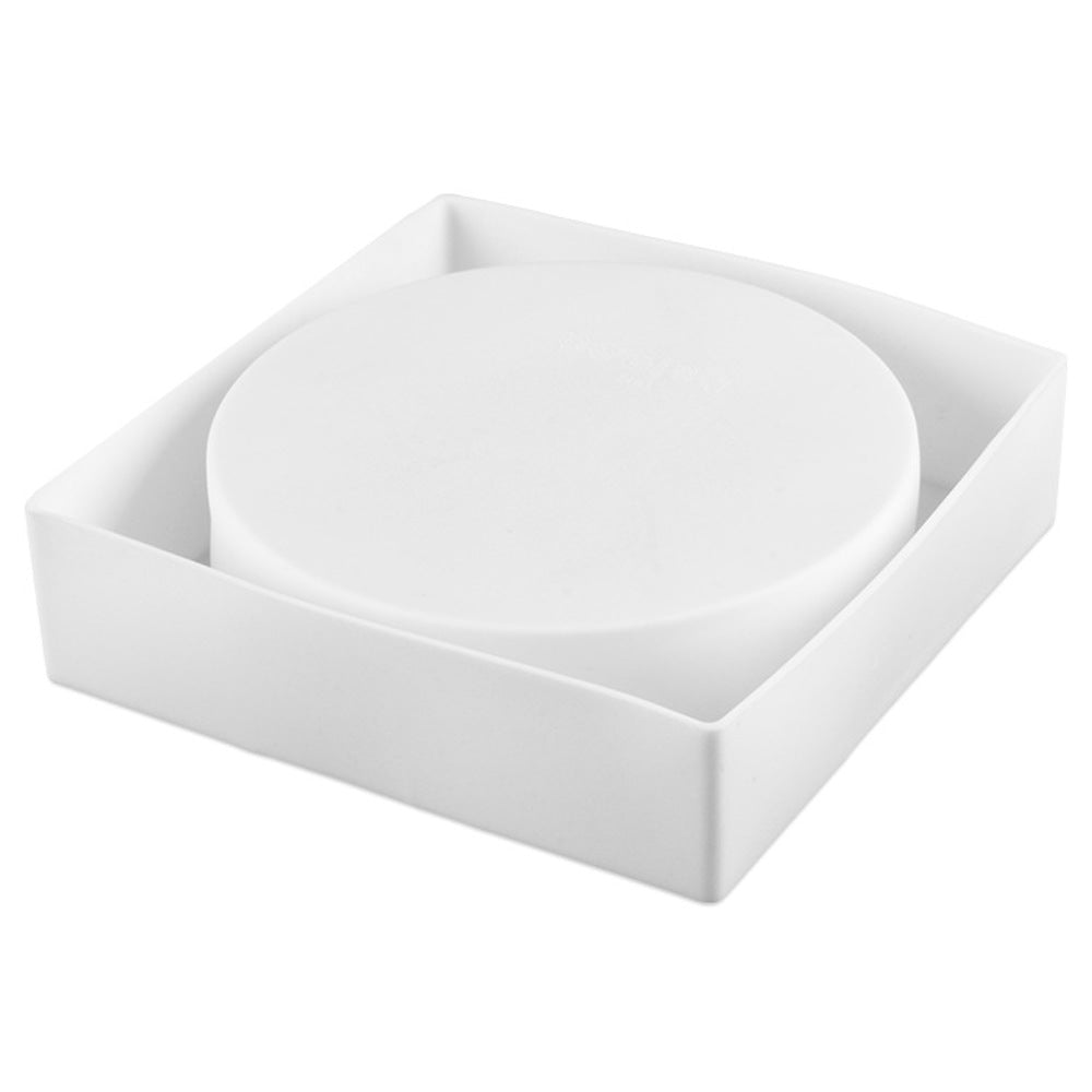 beicemania® Medium Cake tin 8inch Round Cake tin 3D Cake tins Mousse Cake molds Silicone White with Square Edge