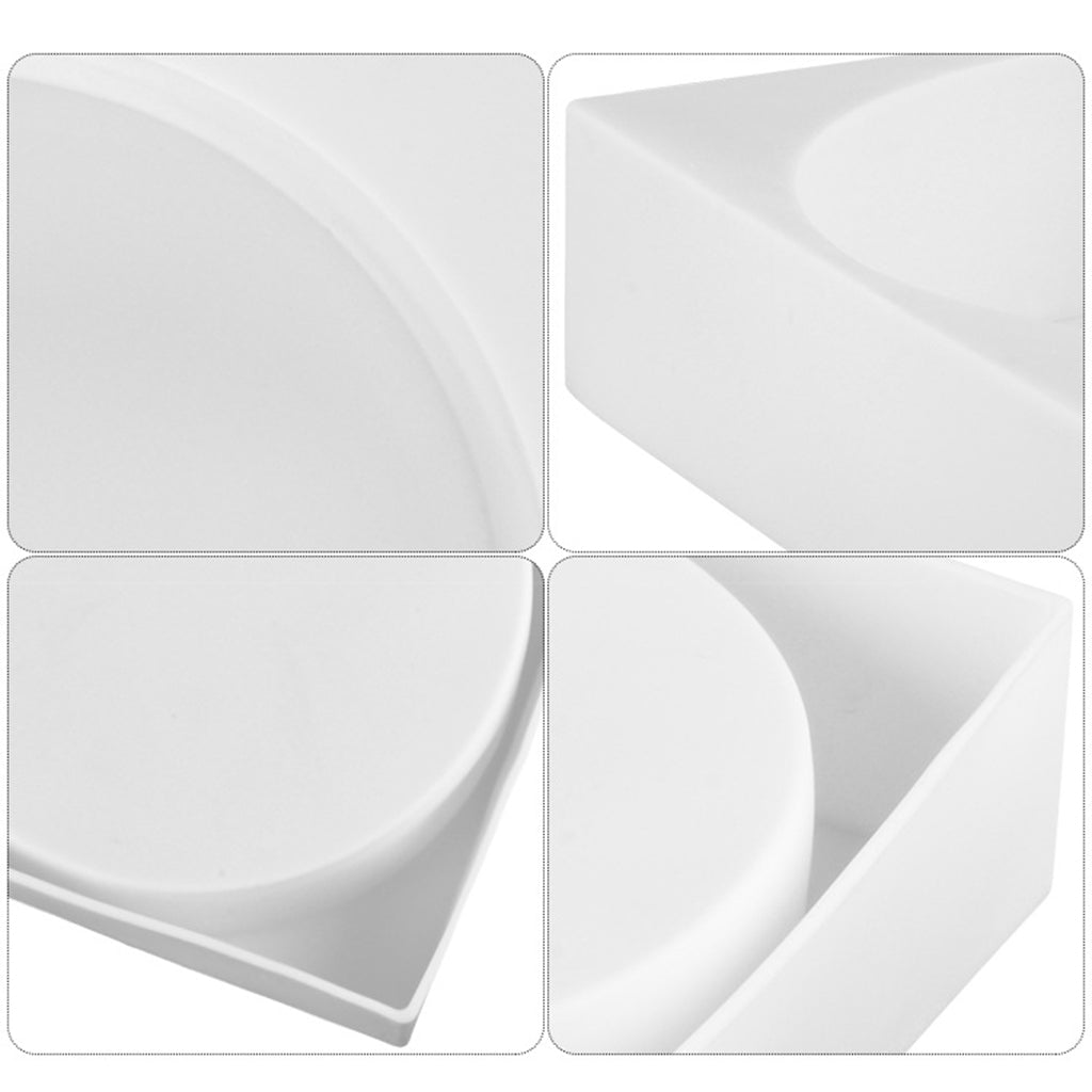 beicemania® Medium Cake tin 8inch Round Cake tin 3D Cake tins Mousse Cake molds Silicone White with Square Edge