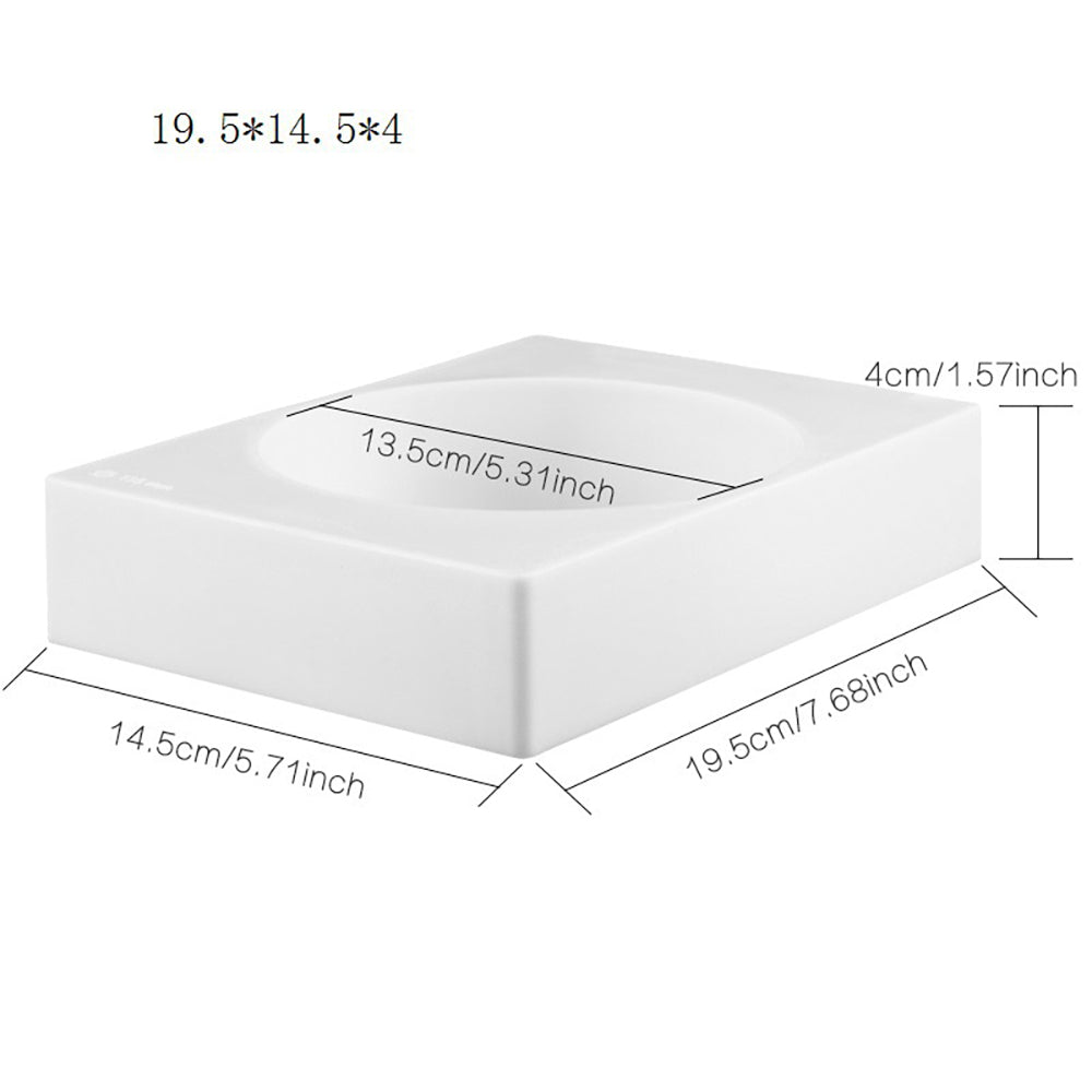 beicemania® Medium Cake tin 8inch Round Cake tin 3D Cake tins Mousse Cake molds Silicone White with Square Edge
