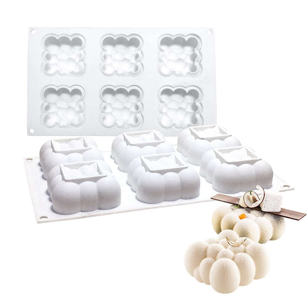 beicemania® Medium Cake tins Square Cake tin 3D Cake tins Mousse Cake molds Silicone White Cake tin Cloud