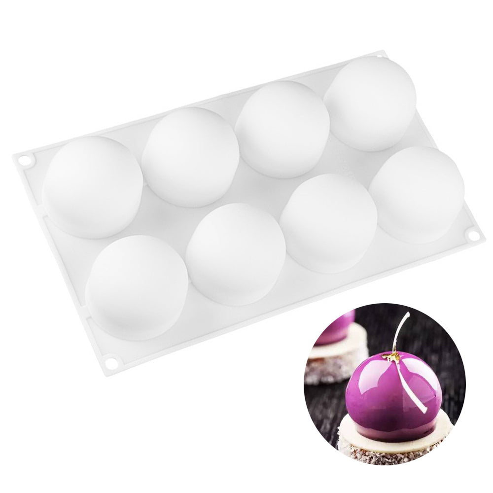 beicemania® Small Cake tin Ball Cake tin 3D Cake tins Mousse Cake molds Silicone Chocolate mold White
