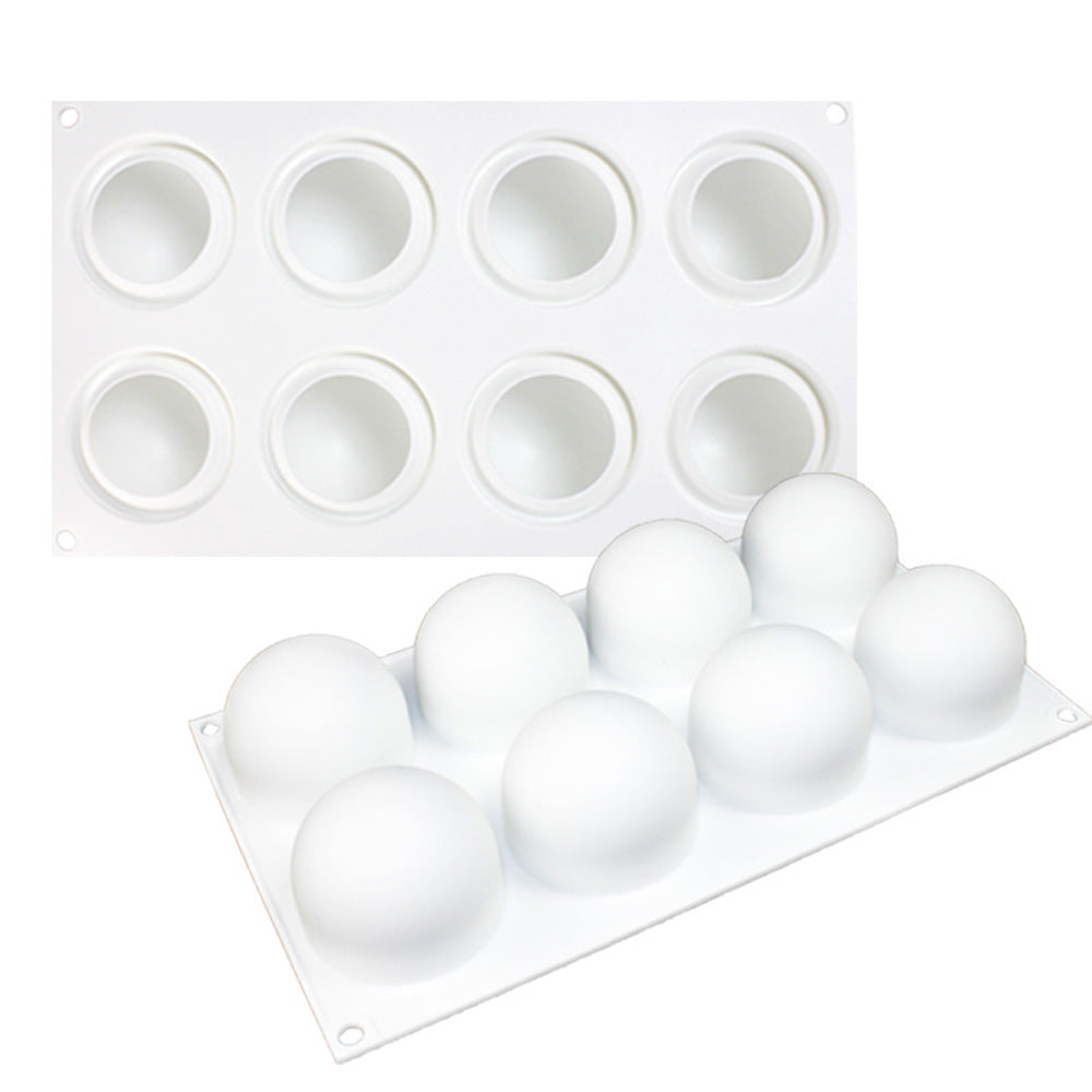 beicemania® Small Cake tin Ball Cake tin 3D Cake tins Mousse Cake molds Silicone Chocolate mold White