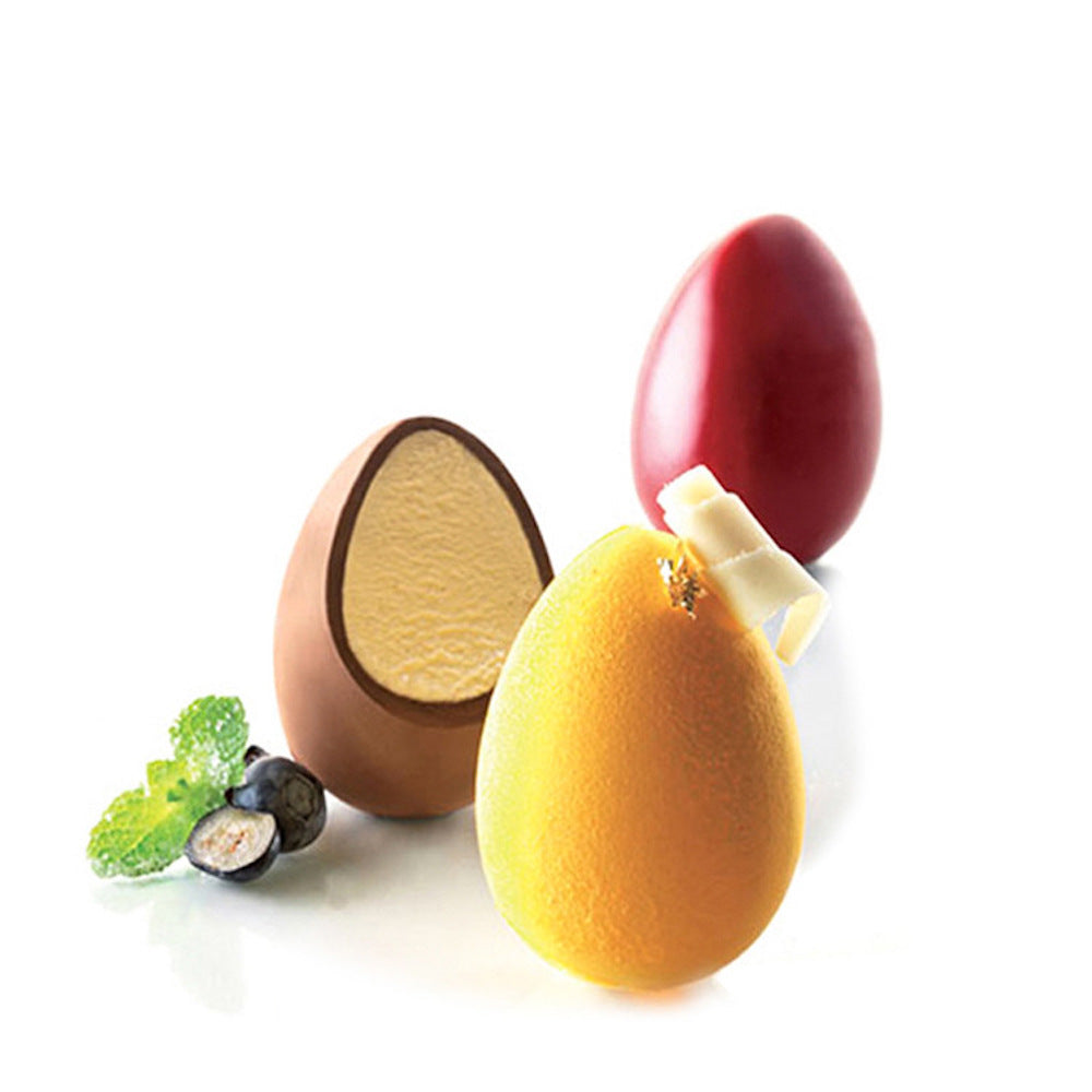 beicemania® Medium Cake tins Easter Egg Cake tin 3D Cake tins Mousse Cake molds Silicone White Half Ball Cake tin Eggs Chocolate mold