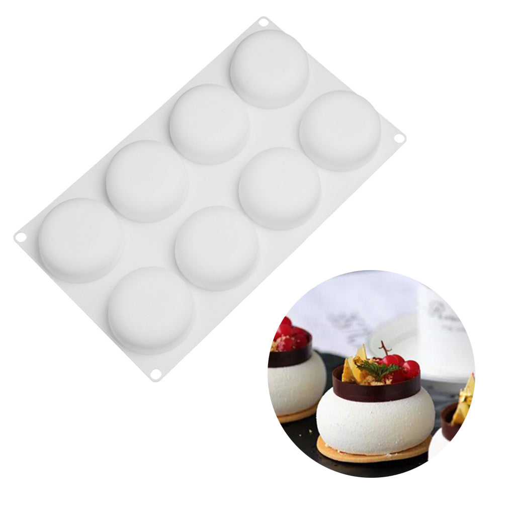 beicemania® Small Cake tin Round Cake tin Chocolate mold 3D Cake tins Mousse Cake molds Silicone White