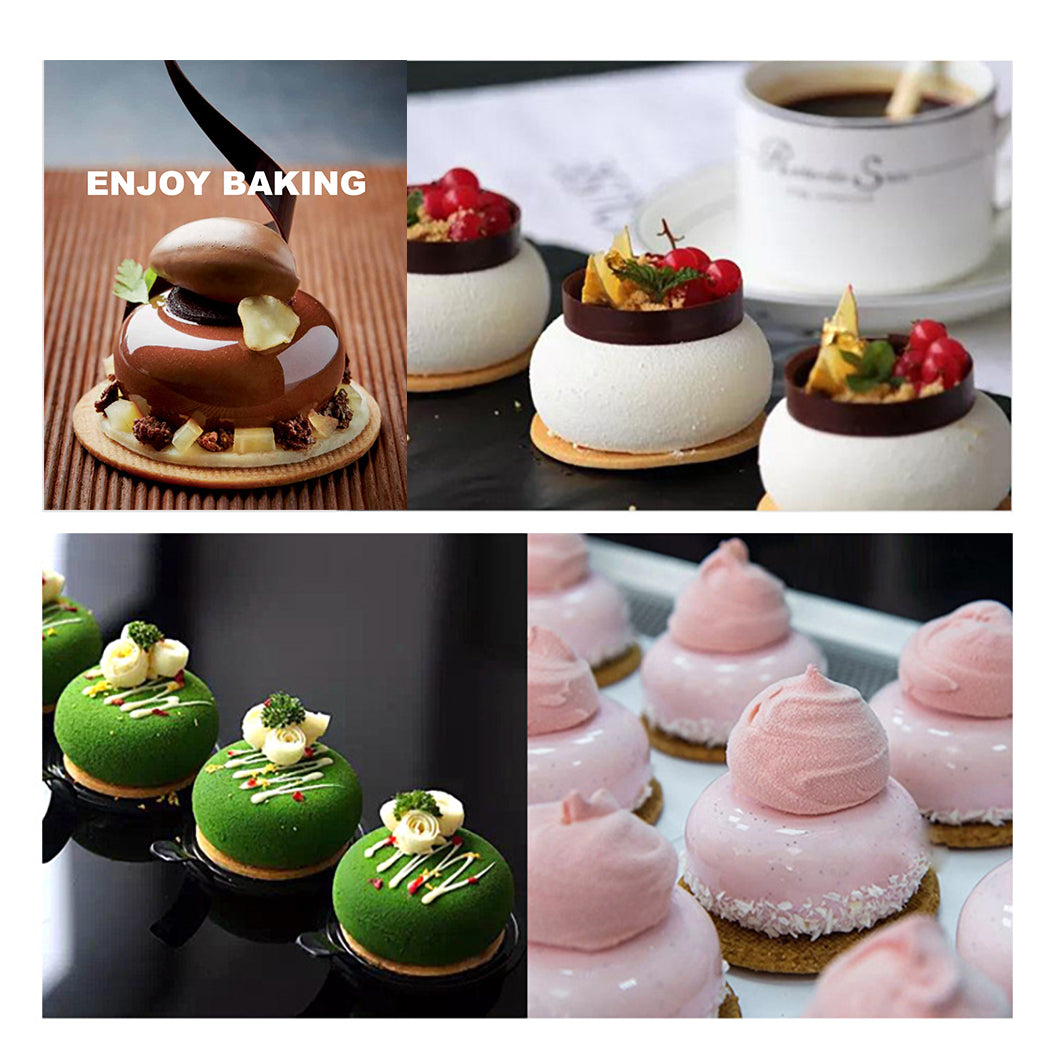 beicemania® Small Cake tin Round Cake tin Chocolate mold 3D Cake tins Mousse Cake molds Silicone White