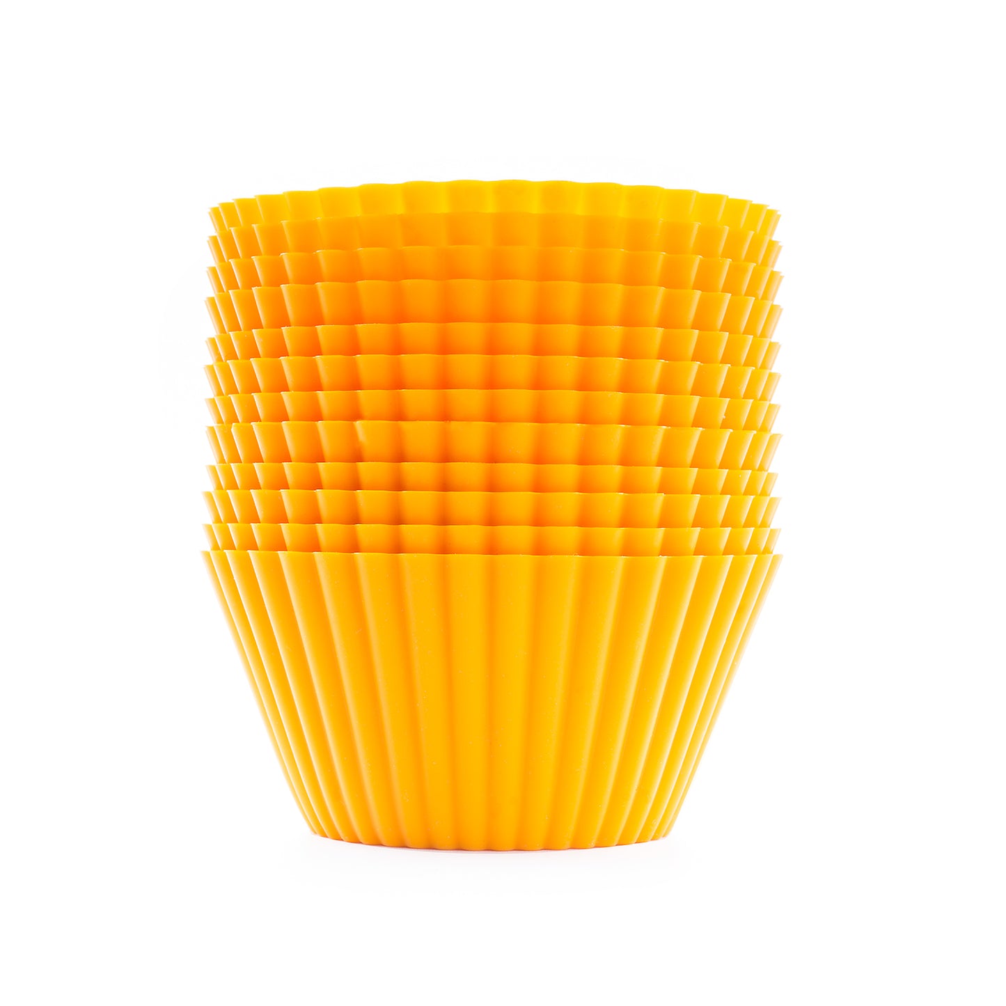 beicemania® Yellow Cupcake Cases Silicone Muffin Trays 12 Round Muffin Tray 7cm